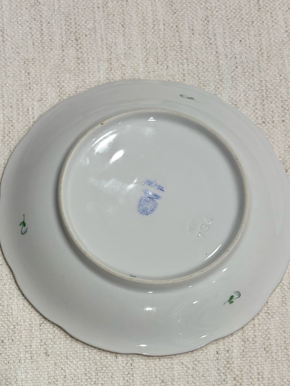Herend Chinese Bouquet 6” Green Tea Saucer Oriental Inspired Hand Painted - Picture 2 of 4